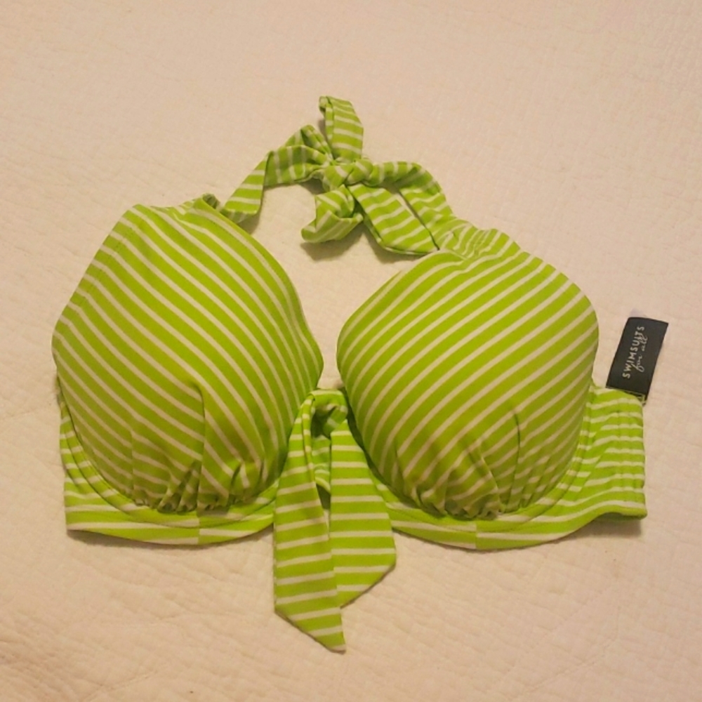 Swimsuits For All Green Bikini Top